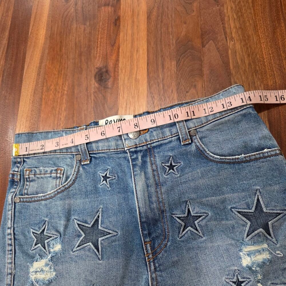 REVICE Blue Denim Star Appliqué Jean Shorts - Picture 9 of 9